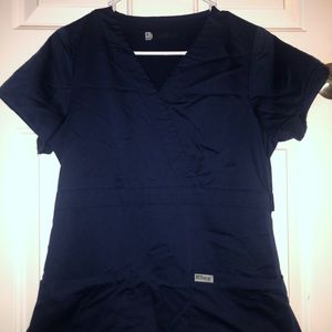 Small Navy Blue Grey’s Anatomy Scrub Top